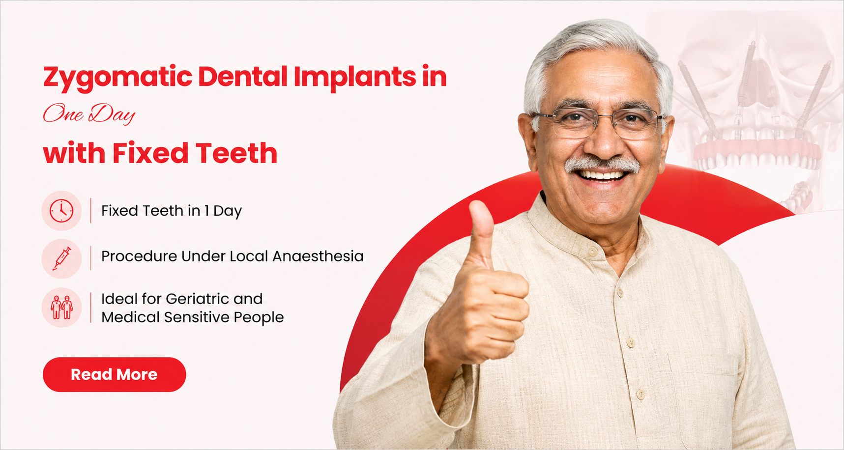 Zygomatic Dental Implants with Fixed Teeth in Kandivali Mumbai