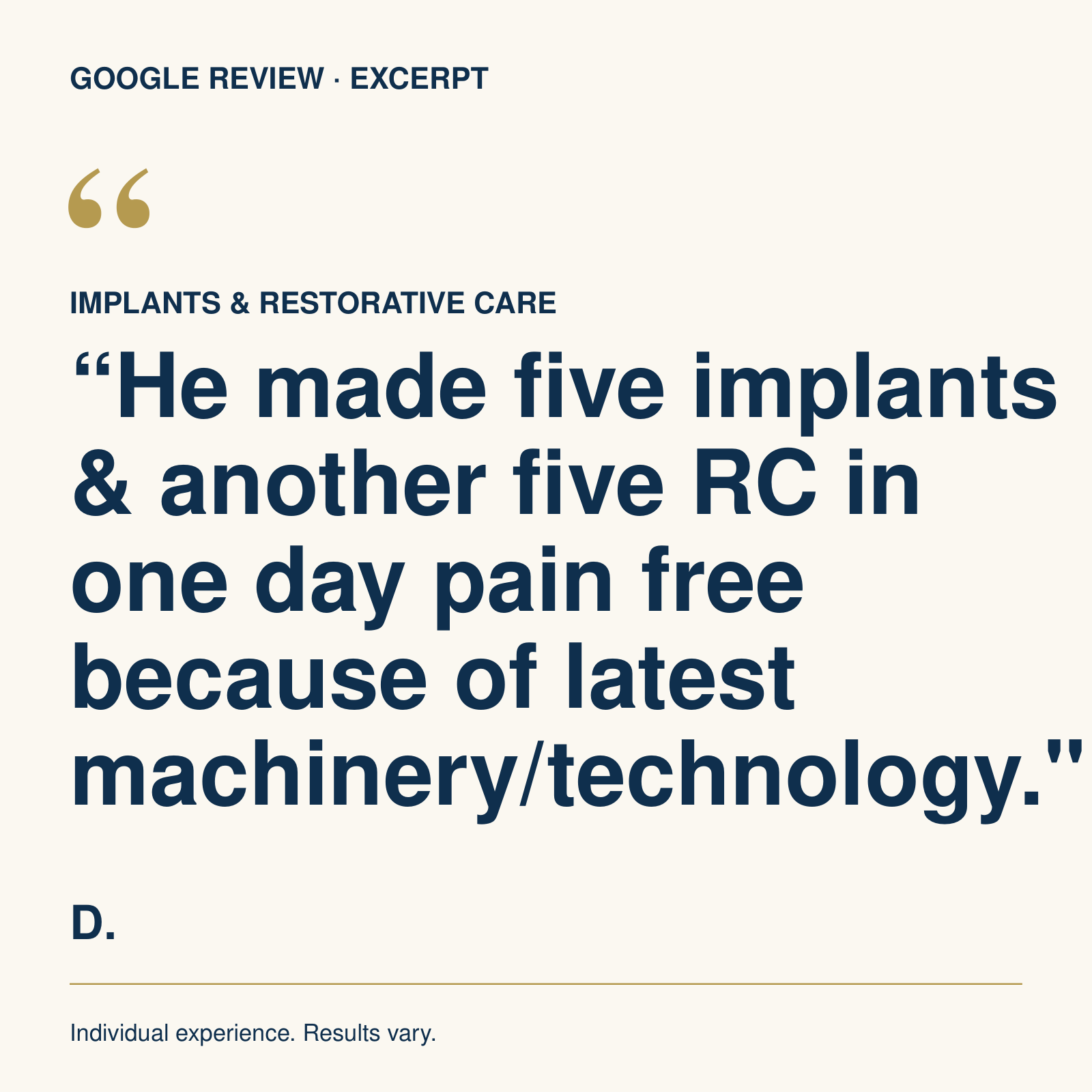 Review - Implants with Root Canal in One Day