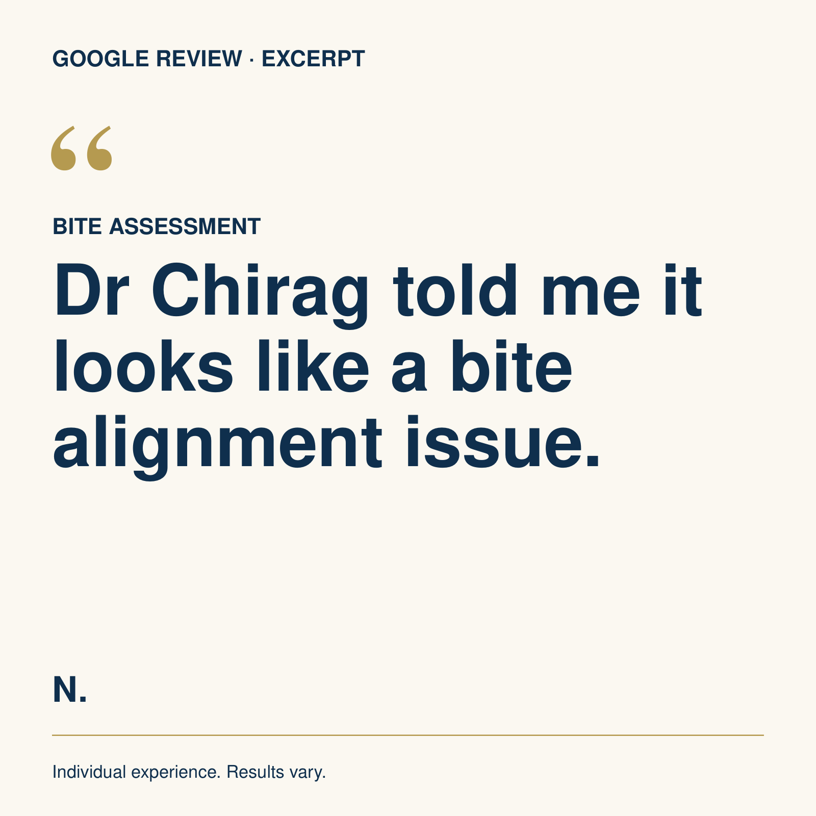 Bite Alignment Issue Correction